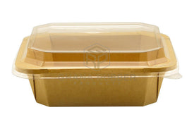 Kraft Square Food Pots 1000ml + Lids