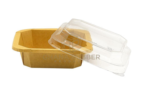 Image of Kraft Square Food Pots 300ml + Lids