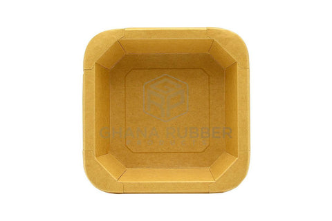 Image of Kraft Square Food Pots 300ml + Lids