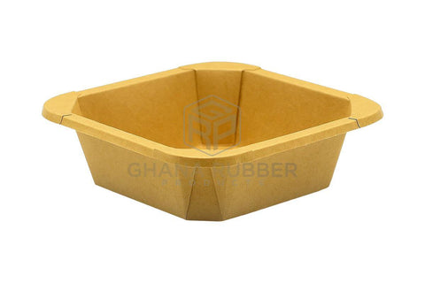 Image of Kraft Square Food Pots 500ml + Lids