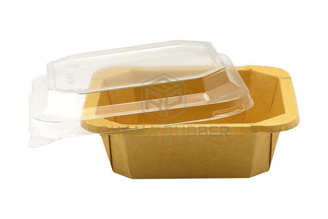 Image of Kraft Square Food Pots 650ml + Lids