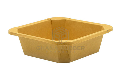 Image of Kraft Square Food Pots 650ml + Lids