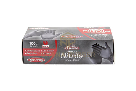 Image of Nitrile Gloves Black Medium - 2