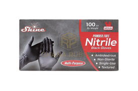 Nitrile Gloves Black Medium - 1