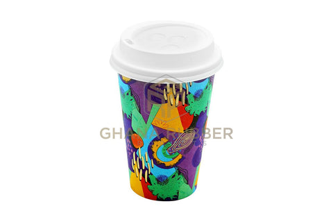 Image of Paper Cups 12oz + Lids