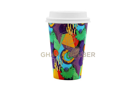 Image of Paper Cups 12oz + Lids