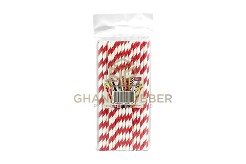 Image of Paper Straws Mixed Colours 6mm