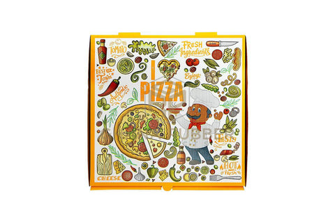 Image of Pizza Boxes 14" Orange