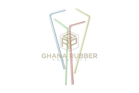 Plastic Straws Wrapped Striped 6mm (100pcs)