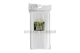 Plastic Straws Wrapped Tranparent 6mm (100pcs)