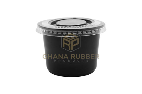 Image of Portion Salad Cups 120cc Black + Lids