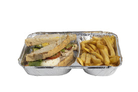 Retail Pack for Aluminium Food Container 2-Section (850ml)