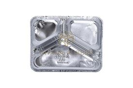 Retail Pack for Aluminium Food Container 3-Section (850ml)