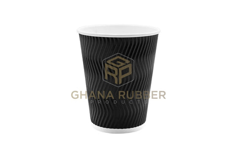 Image of Ripple Paper Cups 12oz Black