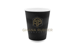 Ripple Paper Cups 12oz Black (No Lids)