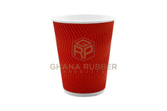 Ripple Paper Cups 12oz Red (No Lids)