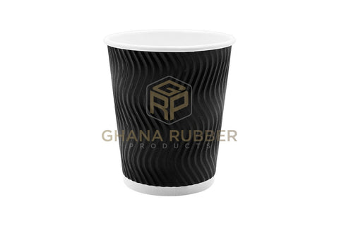 Image of Ripple Paper Cups 8oz Black