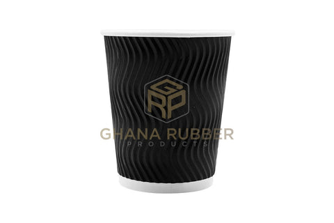 Image of Ripple Paper Cups 8oz Black