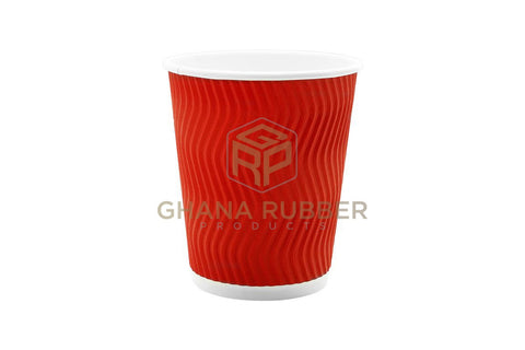 Image of Ripple Paper Cups 8oz Red