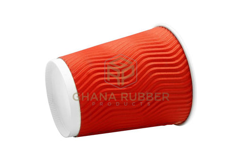 Image of Ripple Paper Cups 8oz Red