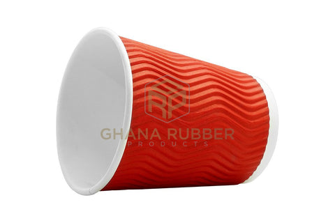 Image of Ripple Paper Cups 8oz Red