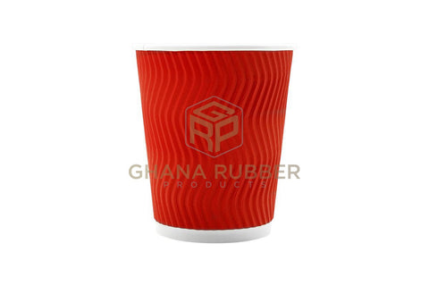 Image of Ripple Paper Cups 8oz Red