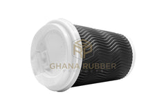 Ripple Paper Cups + Lids 12oz Black