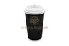 Ripple Paper Cups + Lids 16oz Black