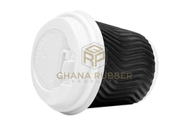 Ripple Paper Cups + Lids 4oz Black