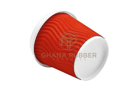 Image of Ripple Paper Cups + Lids 4oz Red