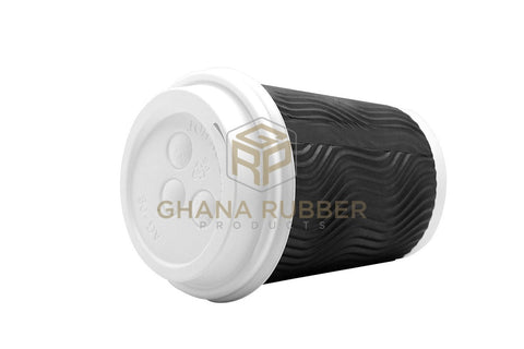 Image of Ripple Paper Cups + Lids 8oz Black