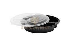 Shine 3-Section Microwavable Containers Round 1000cc (150pcs)