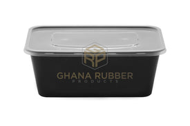 Shine Microwavable Containers Rectanglular 1000cc Black