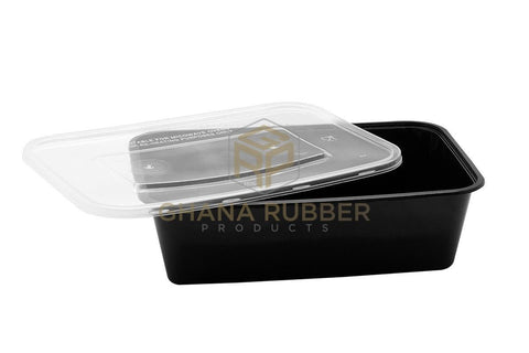 Image of Shine Microwavable Containers Rectanglular 1250cc Black
