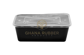 Shine Microwavable Containers Rectanglular 1500cc Black