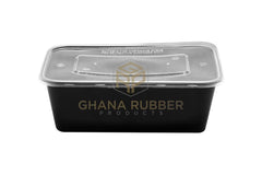 Shine Microwavable Containers Rectanglular 1500cc Black