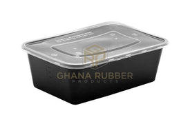 Shine Microwavable Containers Rectanglular 1500cc Black