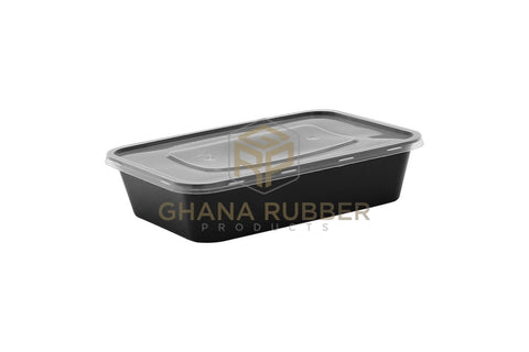 Image of Shine Microwavable Containers Rectanglular 500cc Black