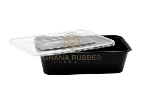 Image of Shine Microwavable Containers Rectanglular 650cc Black