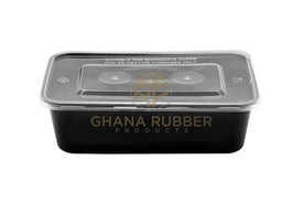 Shine Microwavable Containers Rectanglular 650cc Black