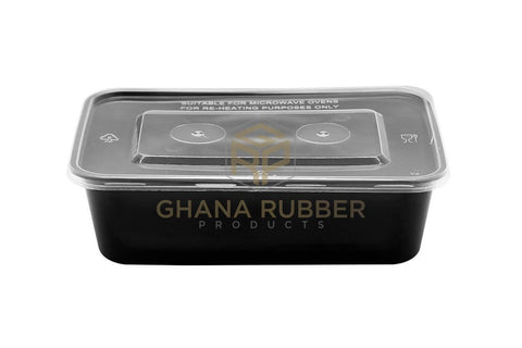 Image of Shine Microwavable Containers Rectanglular 650cc Black