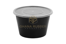 Shine Microwavable Containers Round 1000cc Black