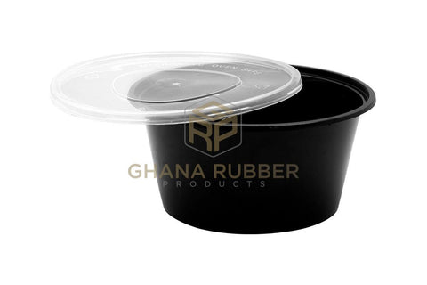 Image of Shine Microwavable Containers Round 1250cc Black
