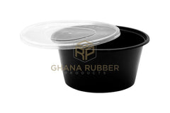 Shine Microwavable Containers Round 1250cc Black
