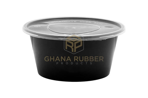 Image of Shine Microwavable Containers Round 1250cc Black