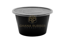 Shine Microwavable Containers Round 1500cc Black