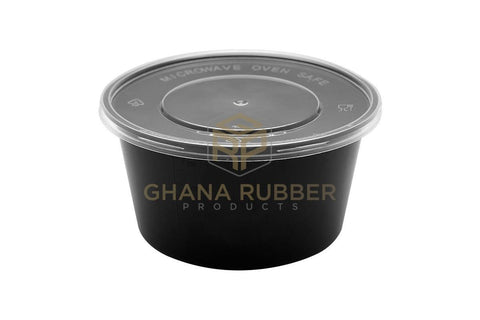 Image of Shine Microwavable Containers Round 450cc Black