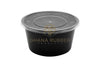 Shine Microwavable Containers Round 450cc Black