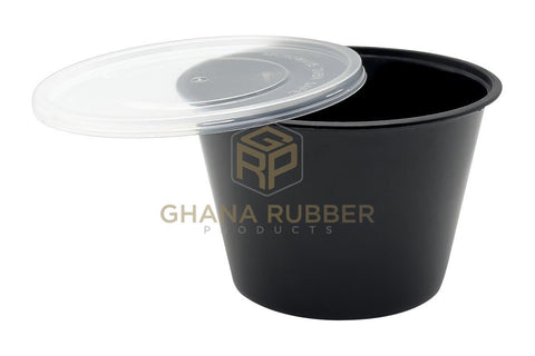 Image of Shine Microwavable Containers Round 500cc Black