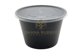 Shine Microwavable Containers Round 500cc Black